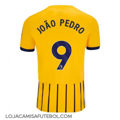 Camisa de Futebol Brighton Joao Pedro #9 Equipamento Secundário 2024-25 Manga Curta